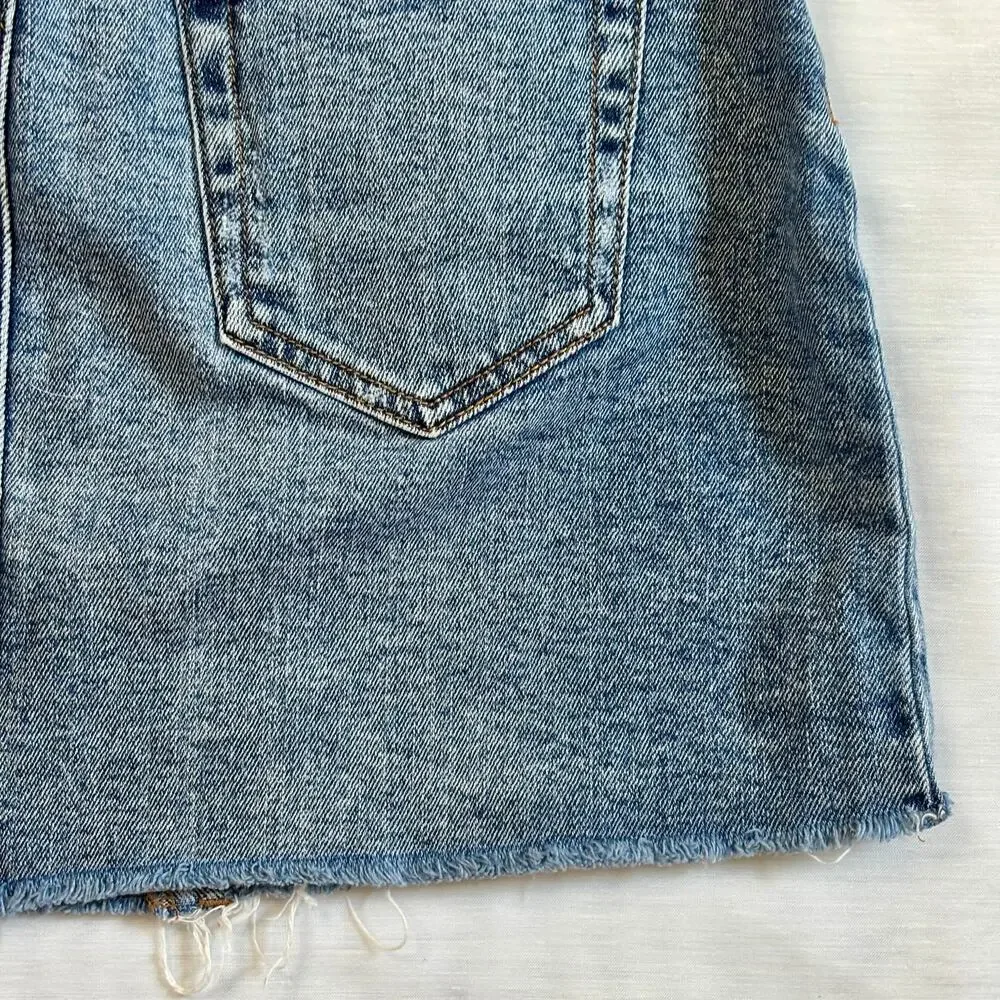 Wild Fable Denim Mini Skirt Blue Jean Women's Size 2 Mid Rise 5-Pocket